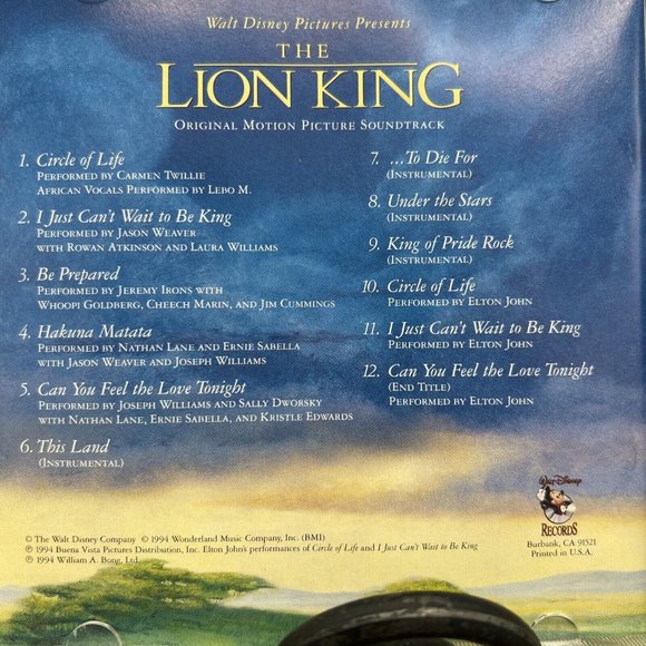 The Lion King [Original Motion Picture Soundtrack] by Hans Zimmer (Composer)... - Picture 3 of 5